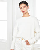 Quince White Cotton Sweater (S)