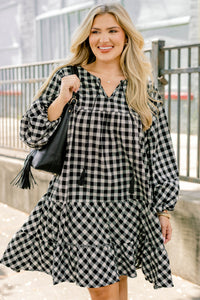 Hayden Checkered Cotton Mini Dress (S)