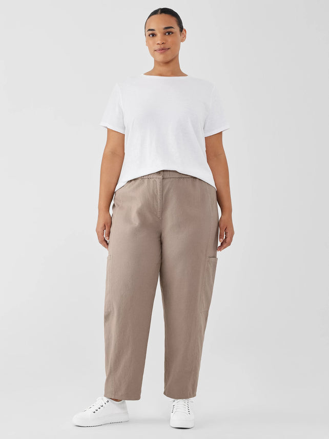 Eileen Fisher Neutral Straight Pants (XL)