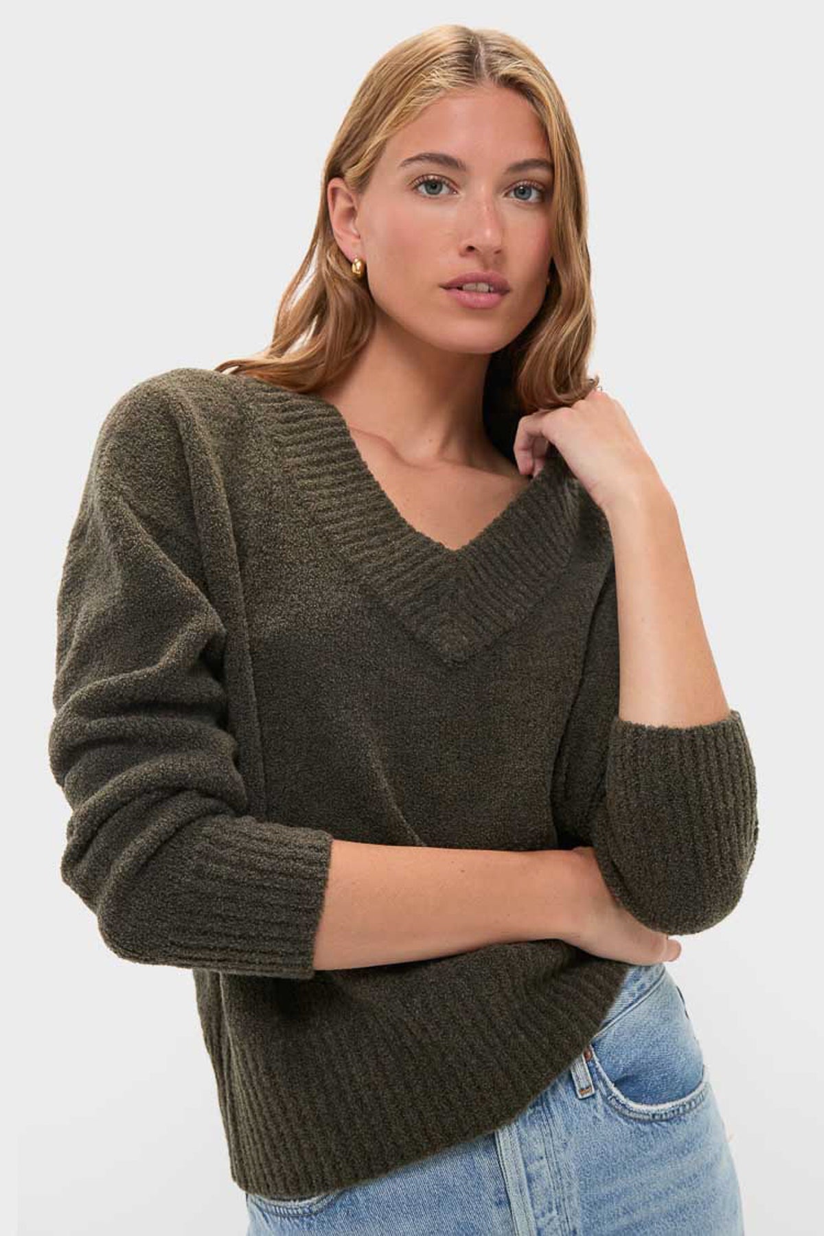 Emerson Fry Wool Blend V Neck Sweater (S)