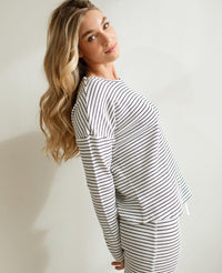Carly Jean Striped LS Tee (M)