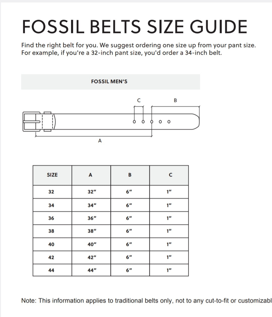 Fossil Brown Leather Belt (34)