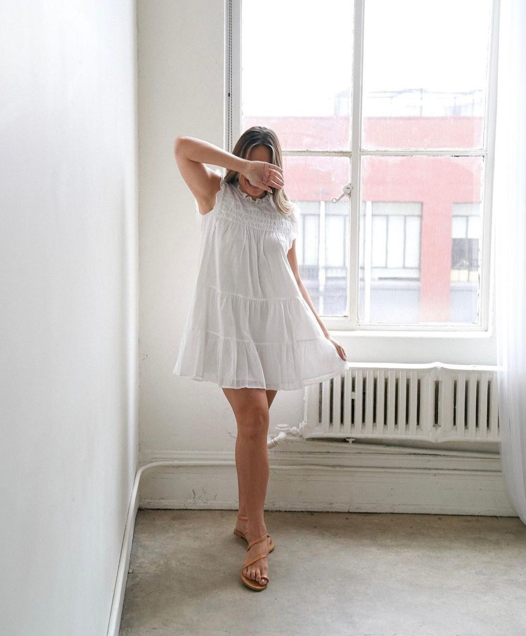 Carly Jean White Tunic Dress (M)