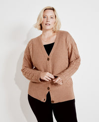 Haven Brown Cable Knit Sweater (XXL)