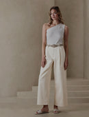 Ecru Wide Leg Jeans (27/4)