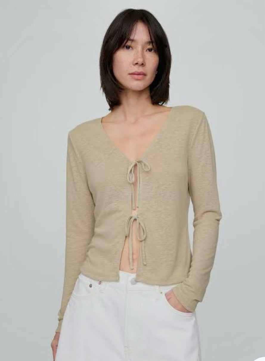 NEW Gap Linen Tie Front Top (S)