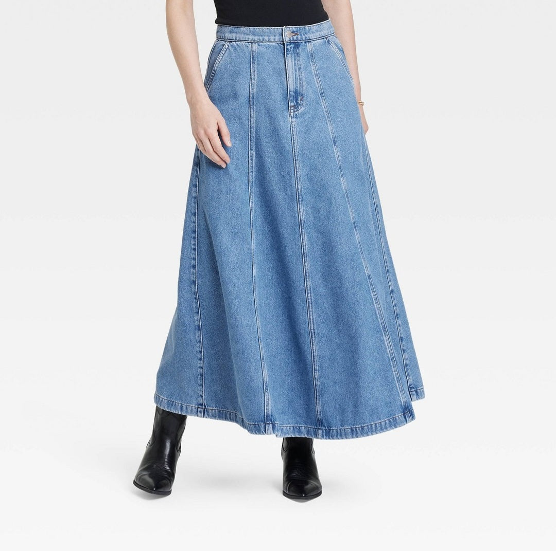 Denim Circle Maxi Skirt (16)