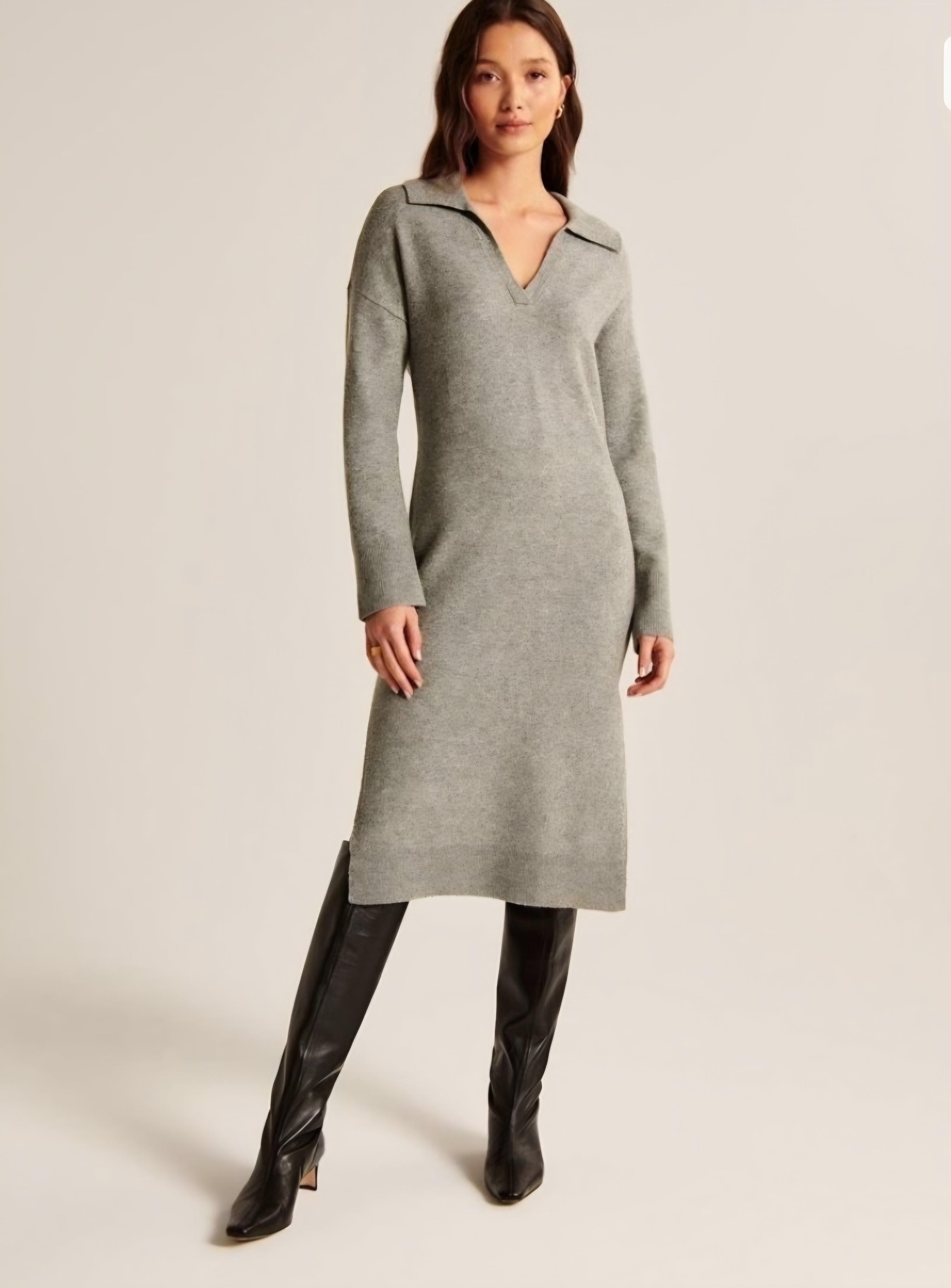 Abercrombie Gray Midi Sweater Dress (SP)