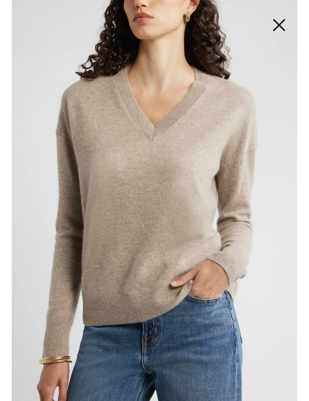 Cashmere V Neck Sweater (S)