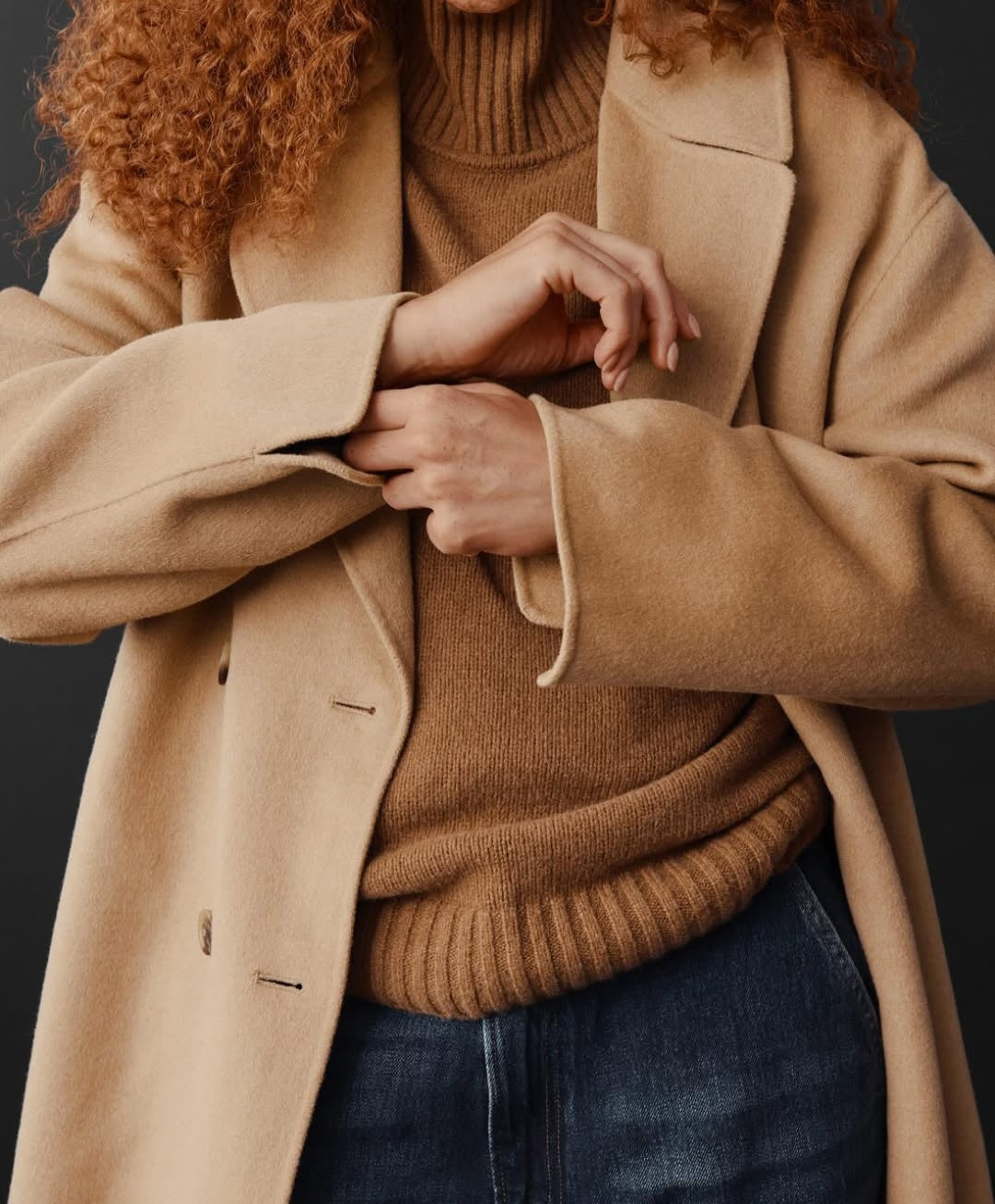 Gap Camel Wool Blend Coat (M Tall)