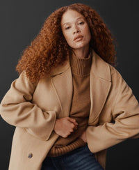 Gap Camel Wool Blend Coat (M Tall)