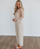 Wishlist Neutral Gingham Overalls (S)