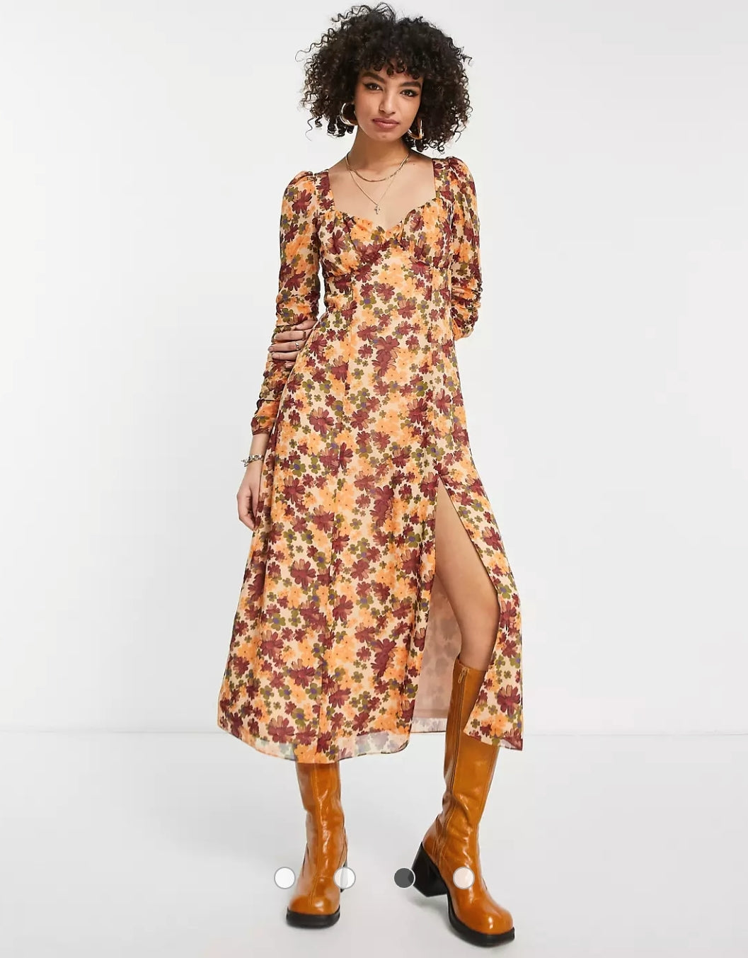 Asos Floral Sweetheart Midi Dress (4)