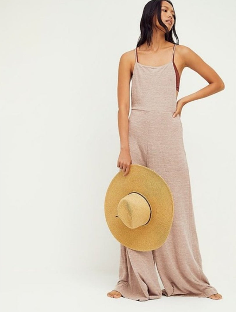 Free People Wide Leg Jumpsuit (L)