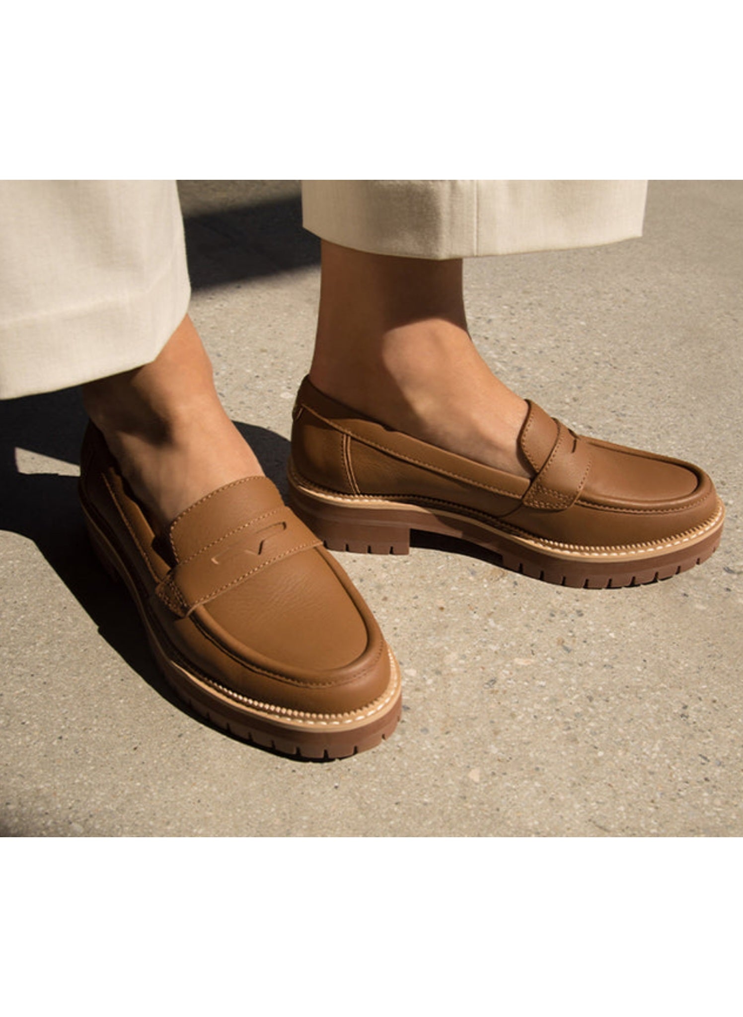 Toms Chunky Leather Loafers (8.5)