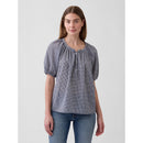 Gap Gingham Puff Sleeve Top (M)