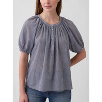 Gap Gingham Puff Sleeve Top (M)