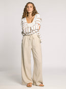 NEW Linen Blend Wide Leg Pant (M)