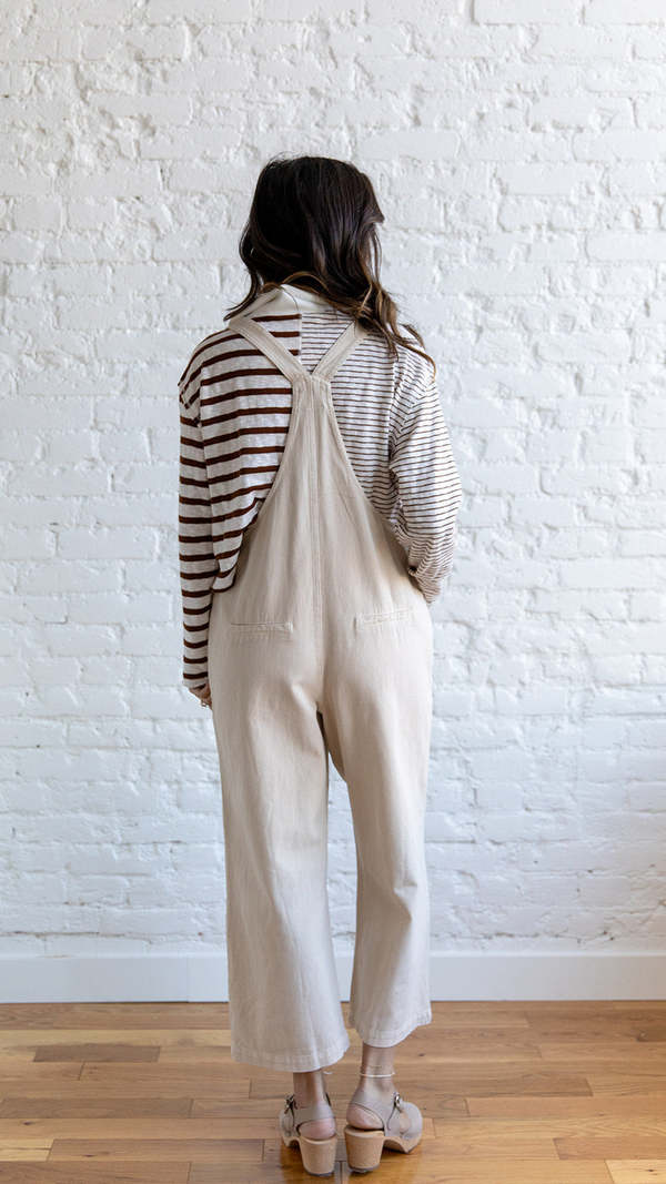 Miou Muse Linen Cotton Wide Leg Overalls (L)