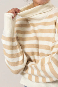 NEW Striped Turtleneck Sweater (L)