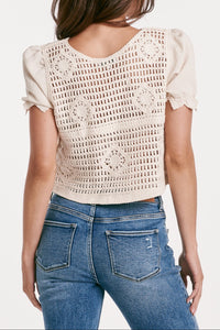 Another Love Floral Crochet Top (M)