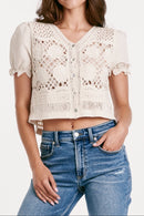 Another Love Floral Crochet Top (M)