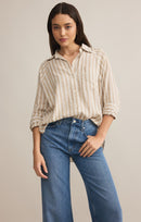 Z Supply Linen Blend Button Up (S)