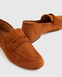 Quince Leather Suede Penny Loafers (6.5)