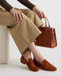 Quince Leather Suede Penny Loafers (6.5)