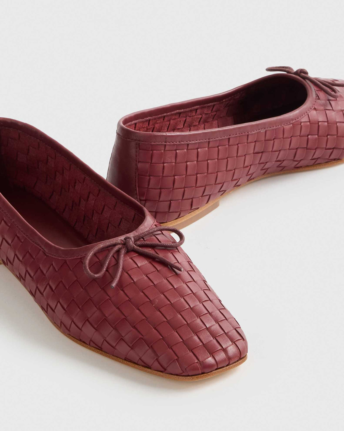 Quince Woven Leather Ballet Flats (6)