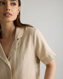 Quince Linen Boxy Shirt (L)