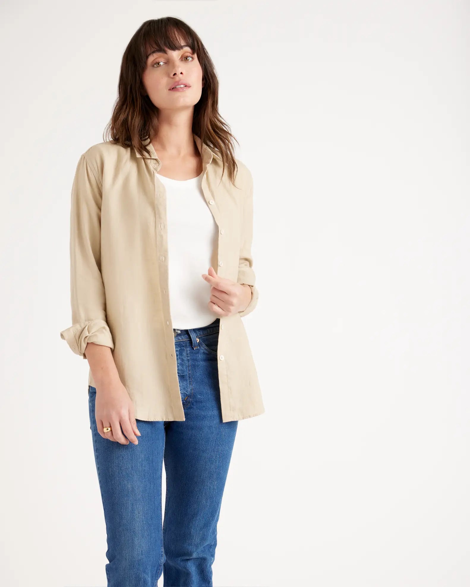 Quince Linen Button Up (S)