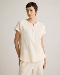 Quince Organic Cotton Gauze Top (L)
