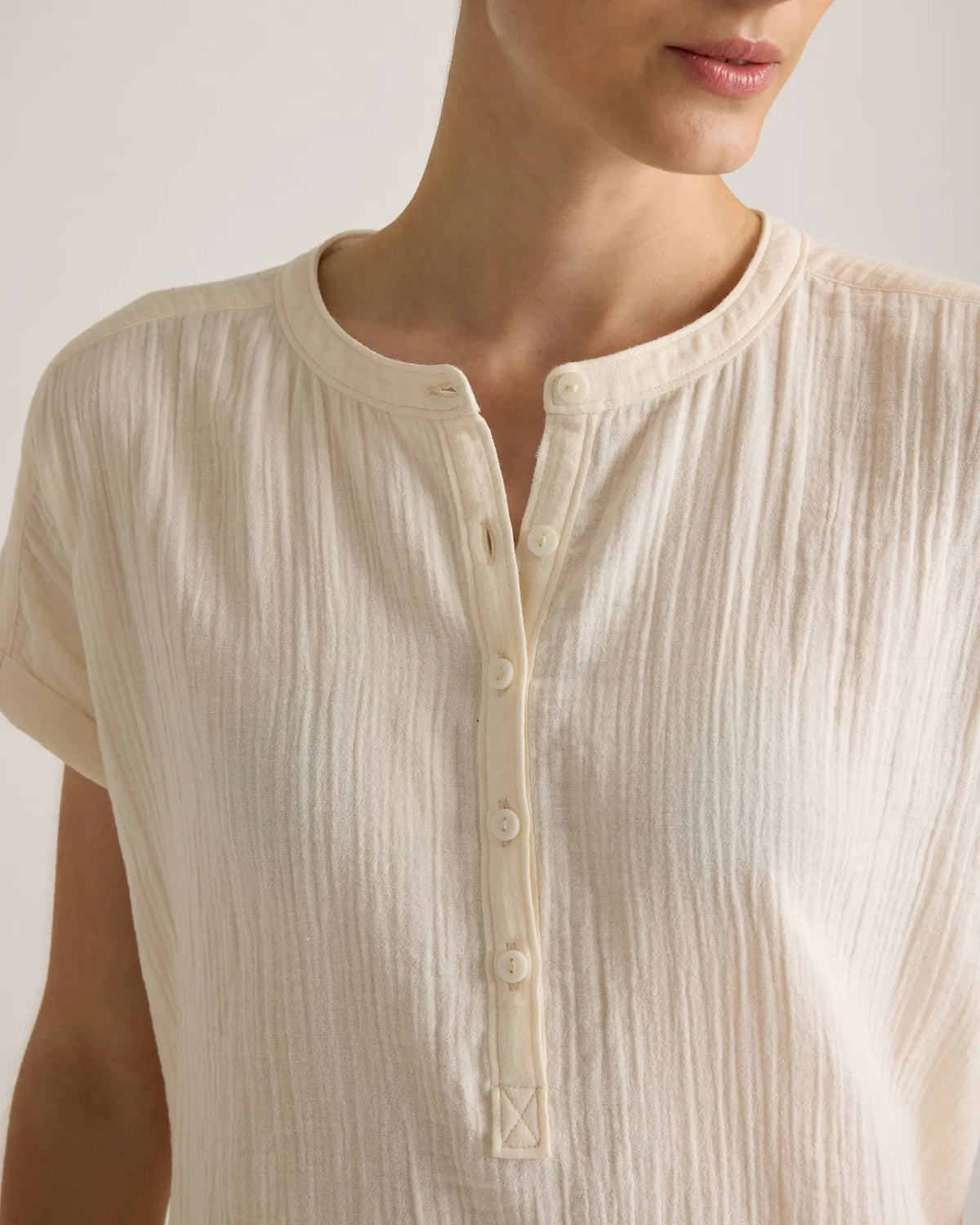 Quince Organic Cotton Gauze Top (L)
