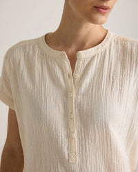 Quince Organic Cotton Gauze Top (L)