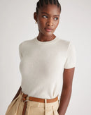 Quince Cashmere Knit Tee (XS)