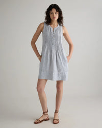 Quince Striped Linen Mini Dress (M)