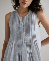 Quince Striped Linen Mini Dress (M)