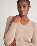 Quince Cashmere V Neck Sweater (XL)