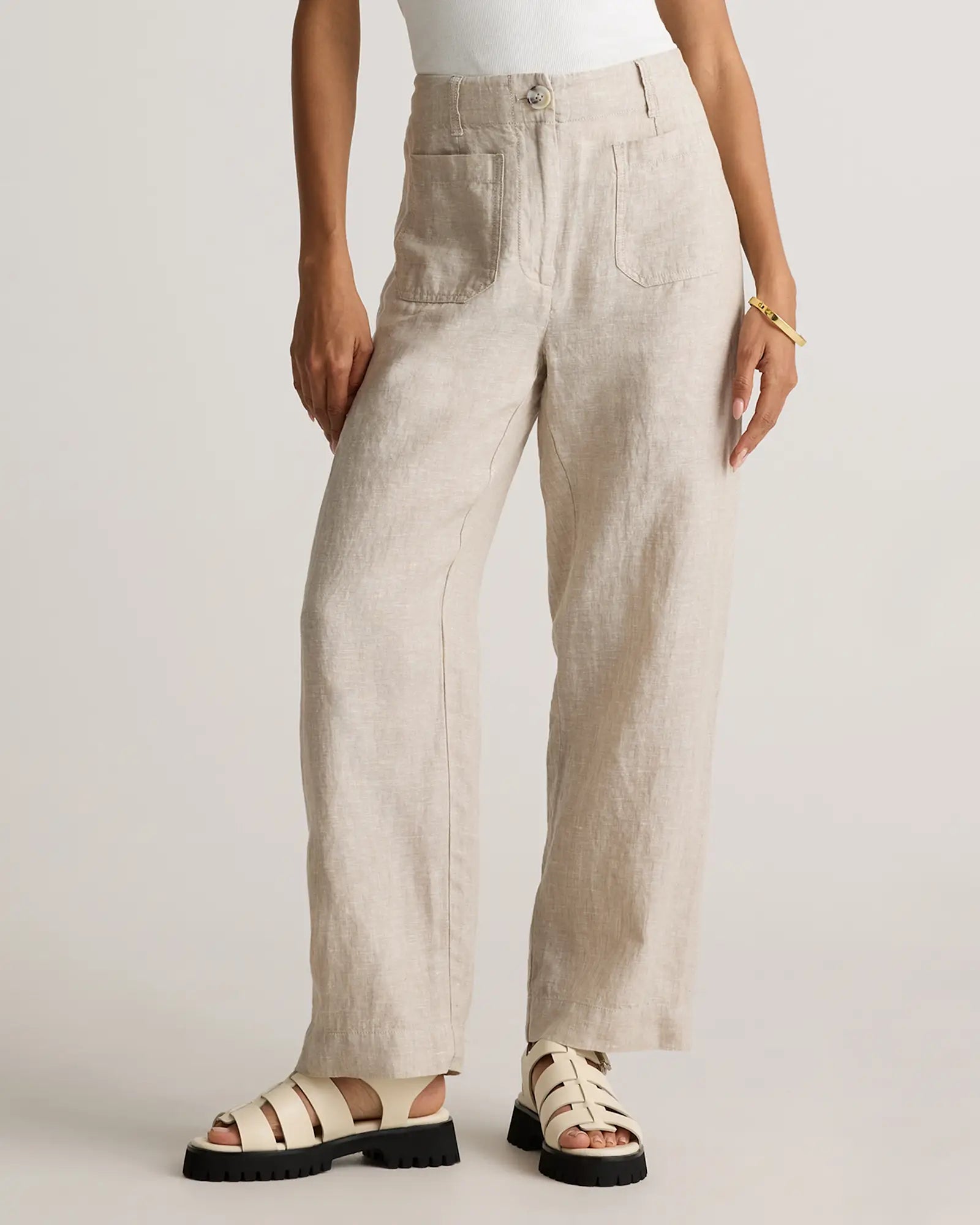 Quince Relaxed Wide Leg Linen Pants (2)
