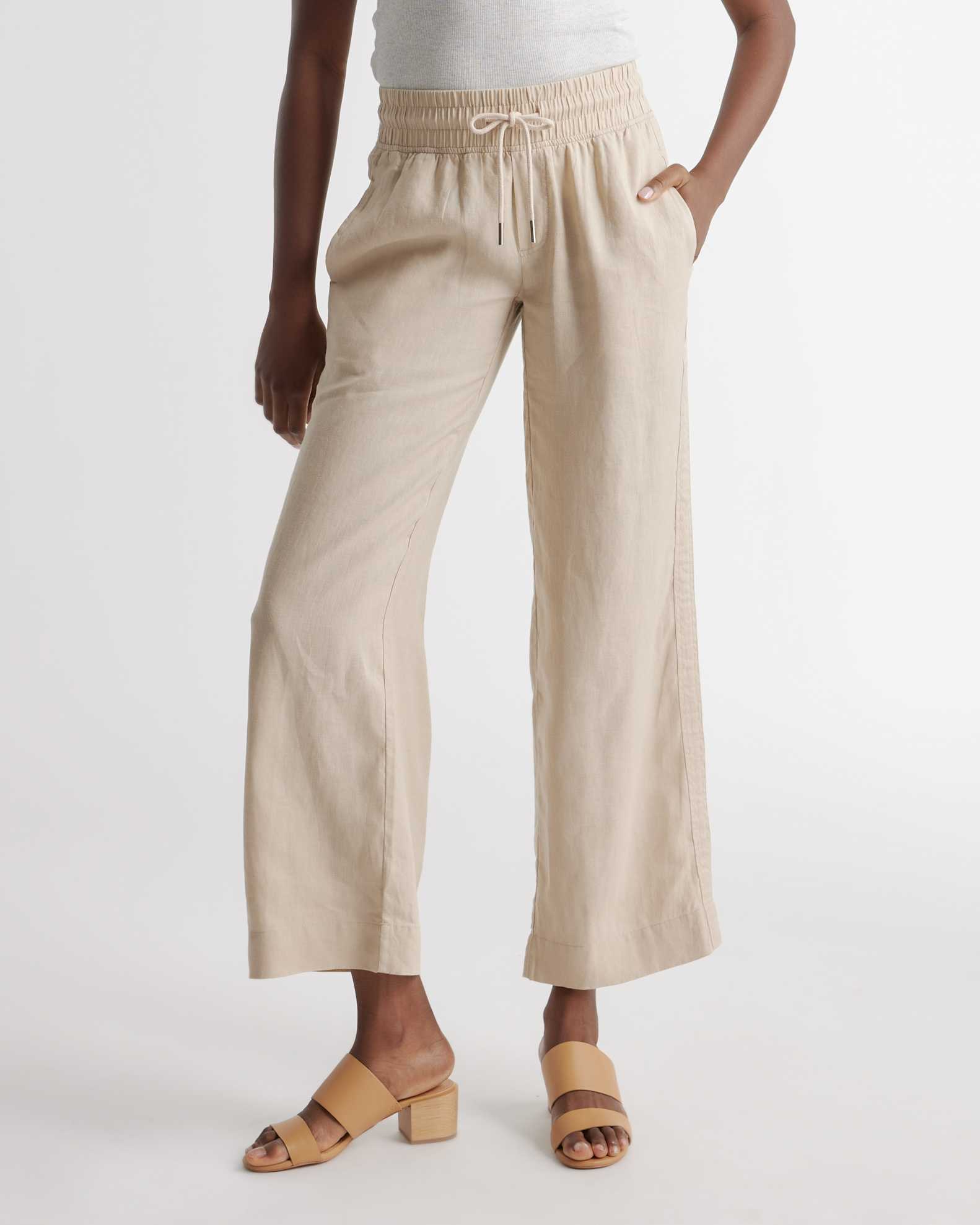 NEW Quince Linen Wide Leg Pants (S)