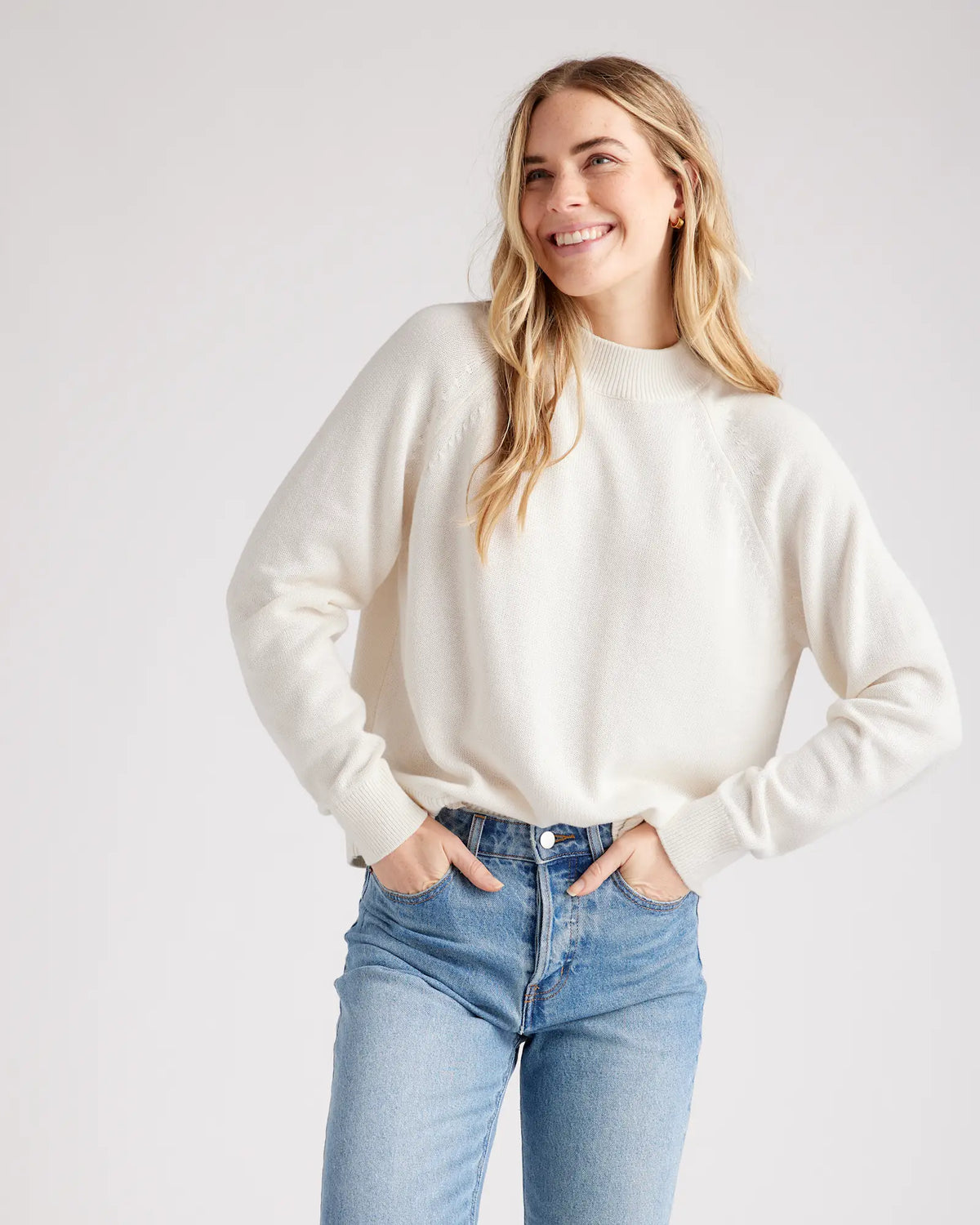 NEW Quince Organic Cotton Mockneck Sweater (XL)