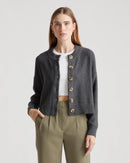 Quince Charocal Organic Cotton Cardigan (L)