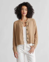 Quince Camel Cotton Sweater (L)