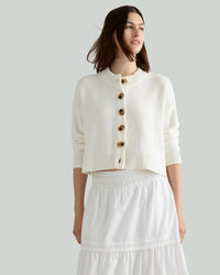Quince Organic Cotton Boxy Cardigan (M)
