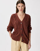 Quince Organic Cotton Cable Knit Cardigan (S)