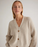 Quince Organic Cotton Fisherman Cardigan (XL)