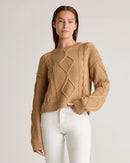 Quince Cable Knit Cotton Sweater (XL)