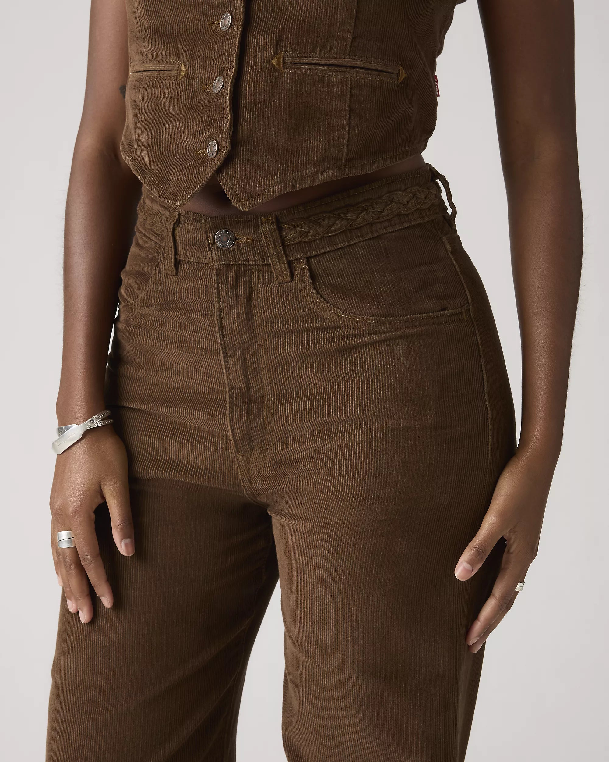 Levi's Brown Ribcage Wide Leg Jeans (29)
