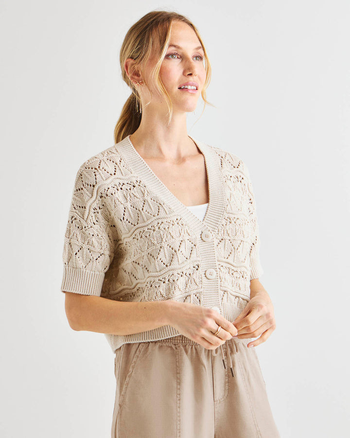 Splendid Textured Cotton Cardigan (S)